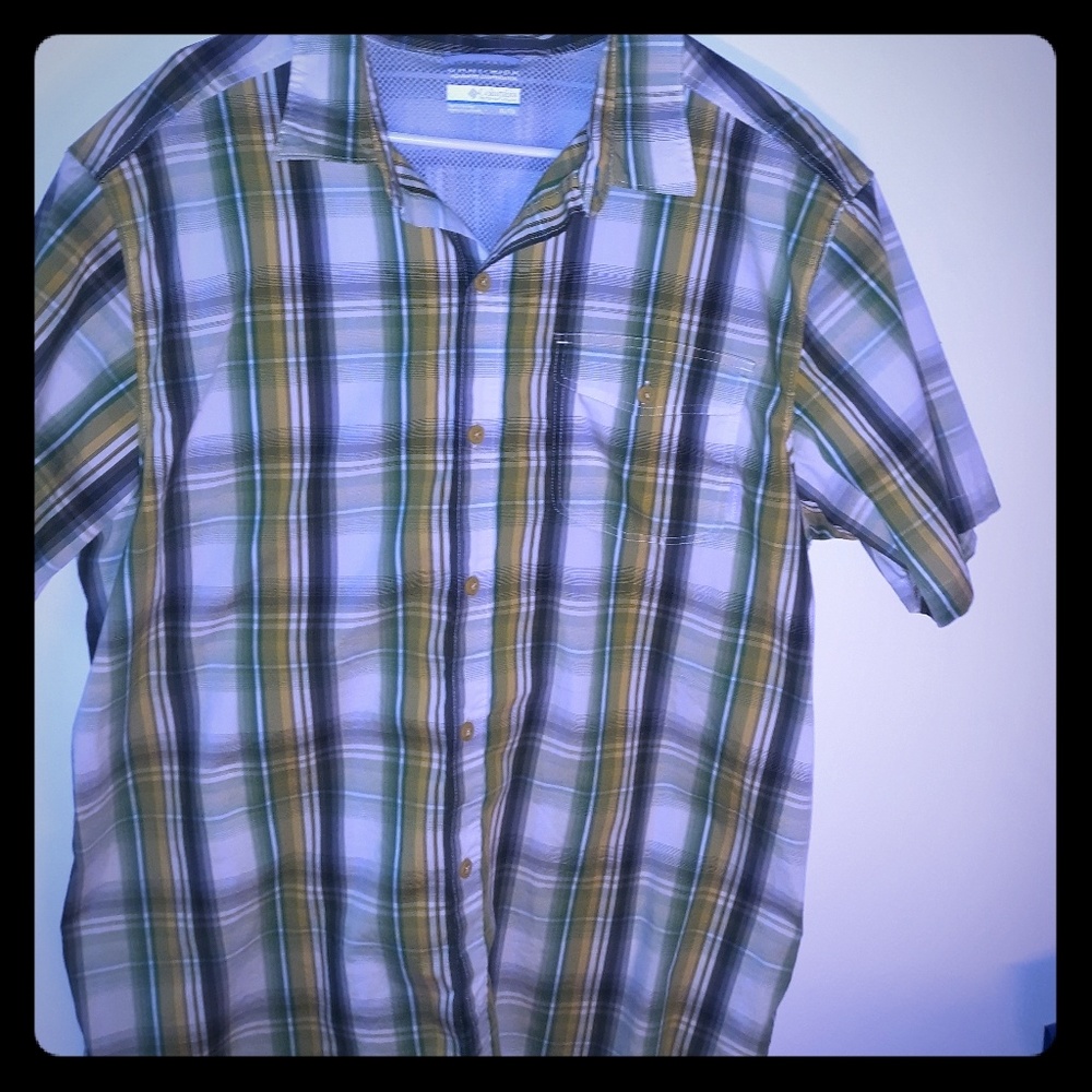 Columbia sportswear omni wick mens button down sho